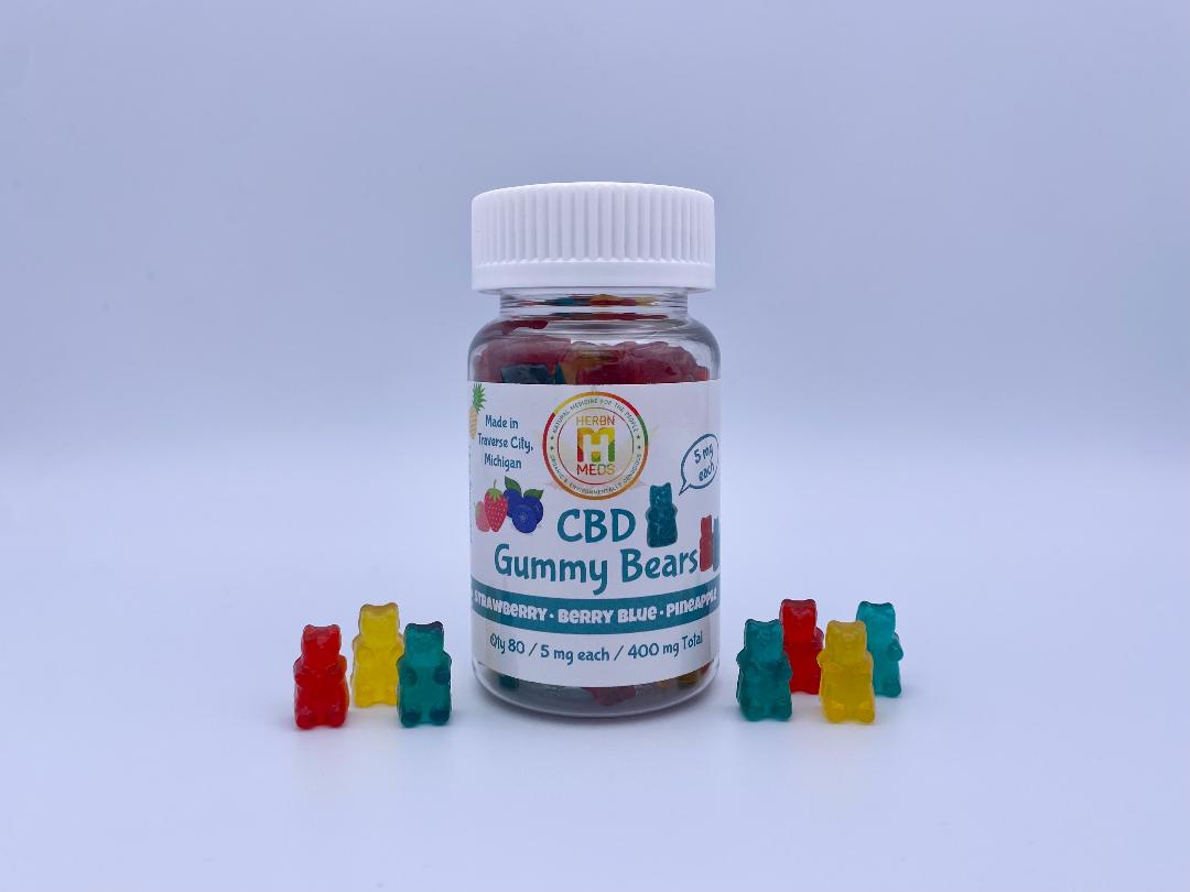 Mixed Flavor CBD Gummy Bears 5 mg each - 80 Bears - Buy Online $60.00